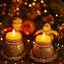 Heritage Couple diya's | Pair of 2+2 | Total 4